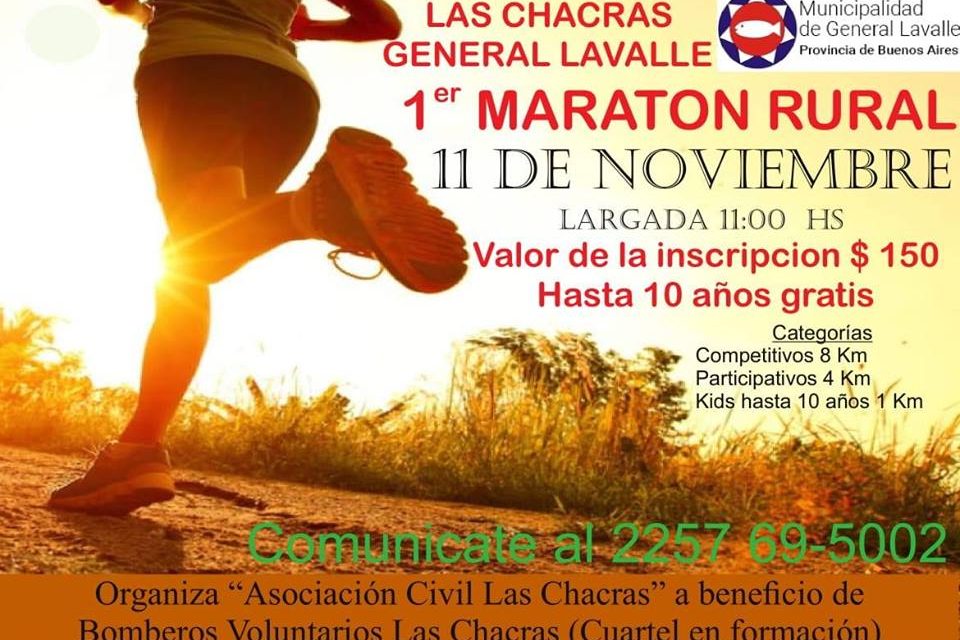 Continúa abierta la inscripción para el 1º Maratón Rural en Las Chacras