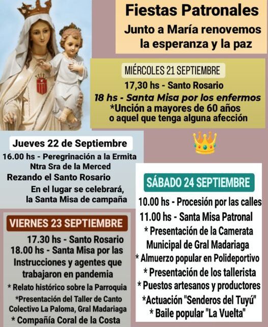 FIESTAS PATRONALES -Parroquia Nuestra de la Merced Gral Lavalle
